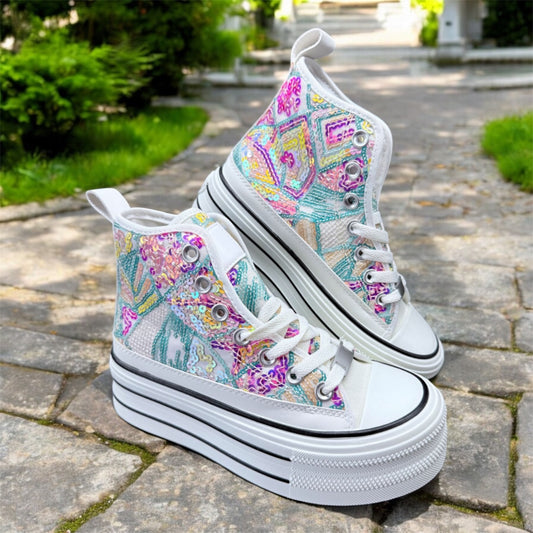 Plateau Sneaker „ Flower two“