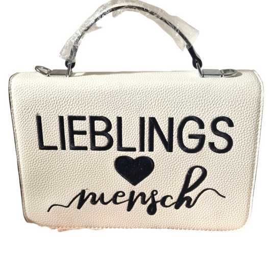 Tasche " Lieblingsmensch " Beige