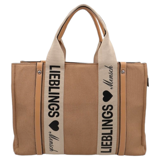 Shopper Lieblingsmensch ❤️ Beige